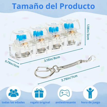 ClickyStress ™ Llavero antiestrés en forma de Tecla
