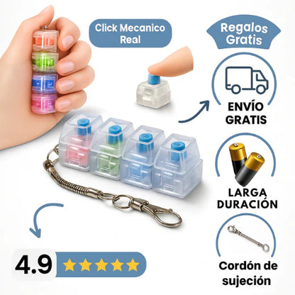ClickyStress ™ Llavero antiestrés en forma de Tecla